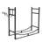 33-Inch Black Iron Firewood Rack