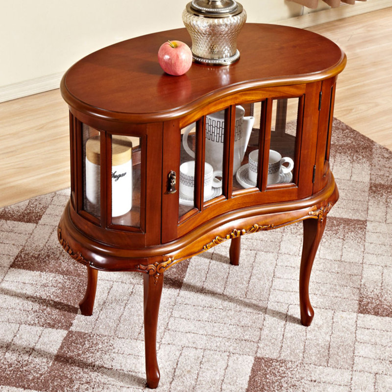 Console noyer massif et bois manufacturé