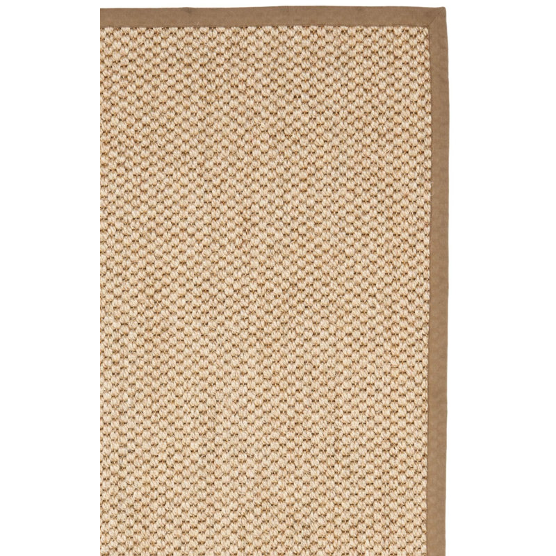Dollard Natural Fiber Sisal With Latex Solid Color Rug, Rectangle 2' x 3'