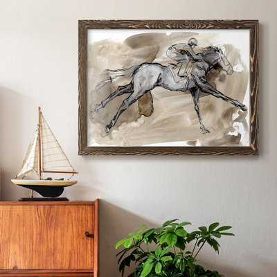 «Off To The Races I», peinture sur toile encadrée