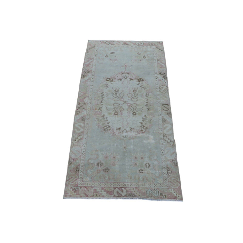 Tapis oriental turc Oushak beige noué à la main 2 pi 10 po x 5 pi 6 po 6000D75BEF0F4BE7BB97A247AFE9117C