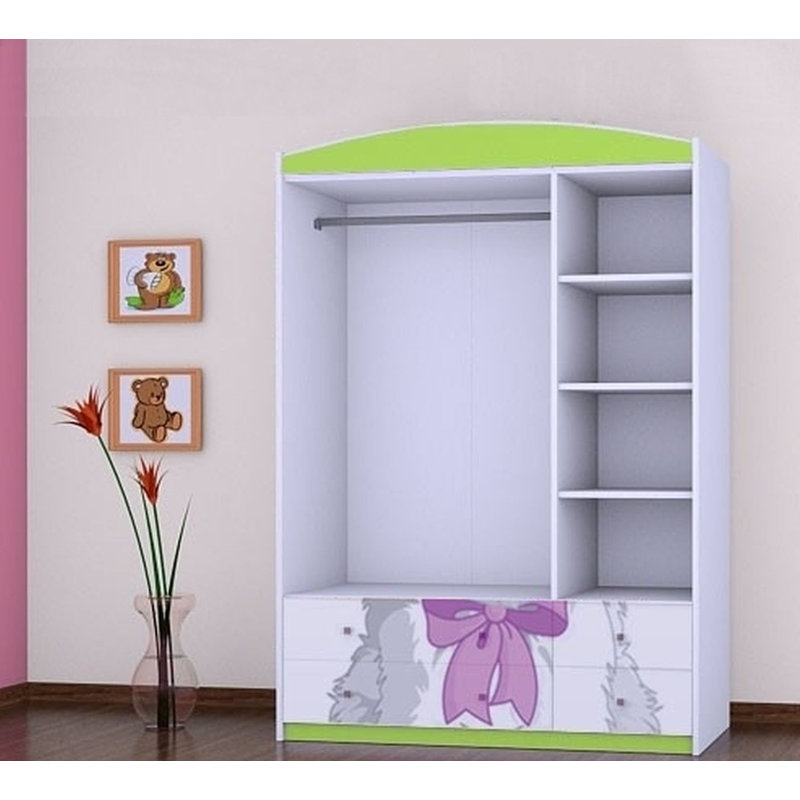 Vihaan 3 Door Wardrobe, Green