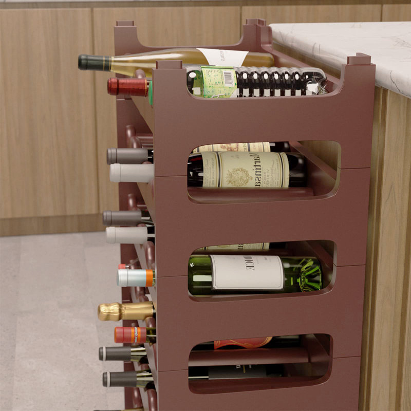 Colbe 72 Bottle Floor Wine Bottle Rack, Brown