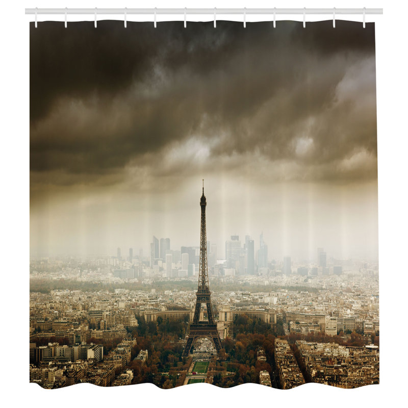 Shower Curtain with Hooks Included, 70" H x 69" W