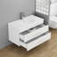Meuble-lavabo mural blanc brillant 36 po avec tiroirs doubles 36 po