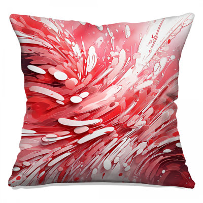 Coussins décoratifs rouges et blancs