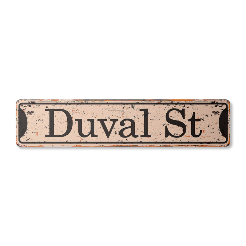 Plaque de rue Duval en aluminium 4 po x 18 po