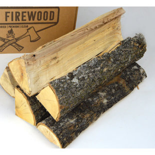 Bois de chauffage fendu Wilson - bûches naturelles séchées au four pour foyers d'intérieur, foyers d'extérieur et feux de camp