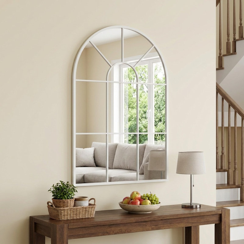 Arch Wall Mirror, White