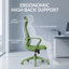 Chaise de travail ergonomique en maille à haut dossier avec support lombaire à 7 niveaux-1322968770