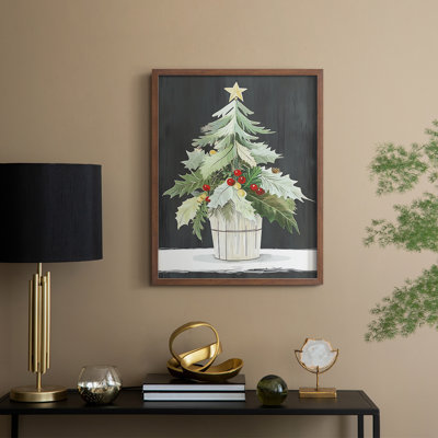 «Christmas Holiday Art DCCCL XXXVII», reproduction d'art encadrée - bois massif