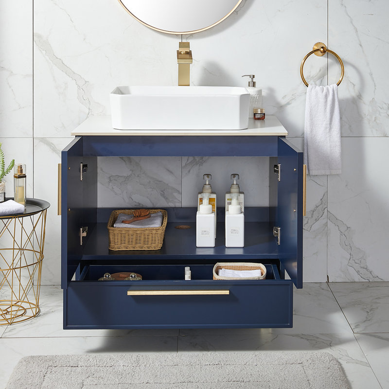 Meuble-lavabo simple 30 po avec lavabo en céramique