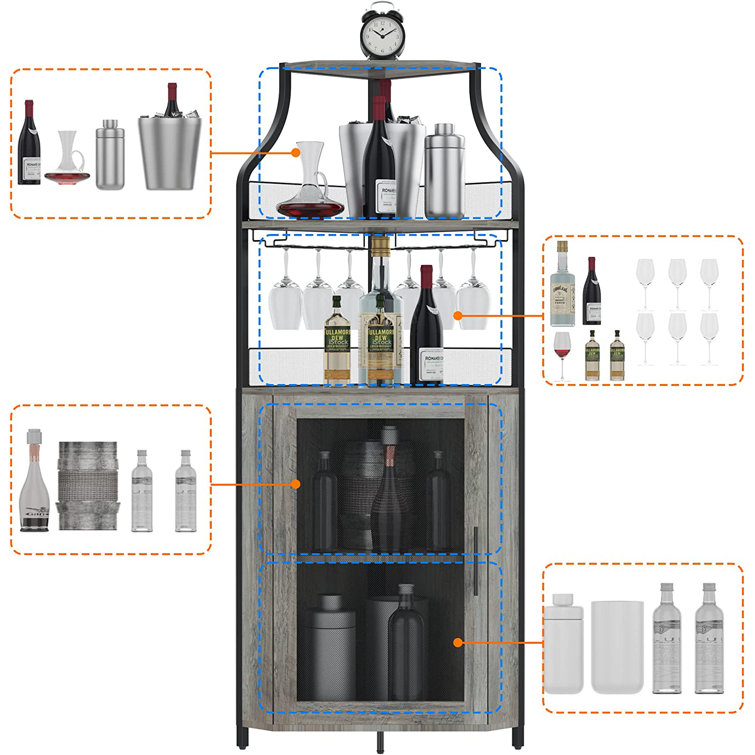 Gracie Oaks 18.5 Bar Cabinet & Reviews | Wayfair 18.5 Bar Cabinet