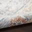 Tapis oriental ivoire / gris clair en polyester tissé à la machine Weare-1850536647