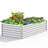 Valerton 8X4X1.5 ft Galvanized Keyhole Composting Raised Garden Bed-1560142817