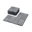 30 carreaux de terrasse imbriqués à carreaux, plancher carré en bois franc d'acacia gris clair 12 po x 12 po pour patio, banc, bord de piscine, ...