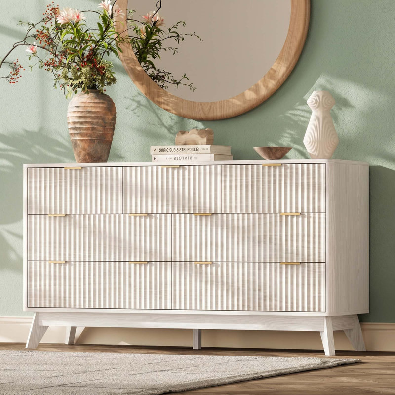Donati 7-Drawer Dresser, Wood Chest of Drawers, White