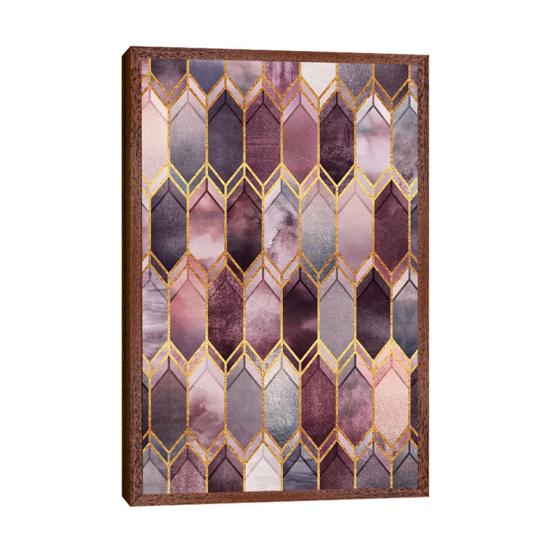 Dreamy Stained Glass by Elisabeth Fredriksson - 1 Piece Wall Art on Canvas, 101.6 cm H x 66.04 cm W, Brown Framed