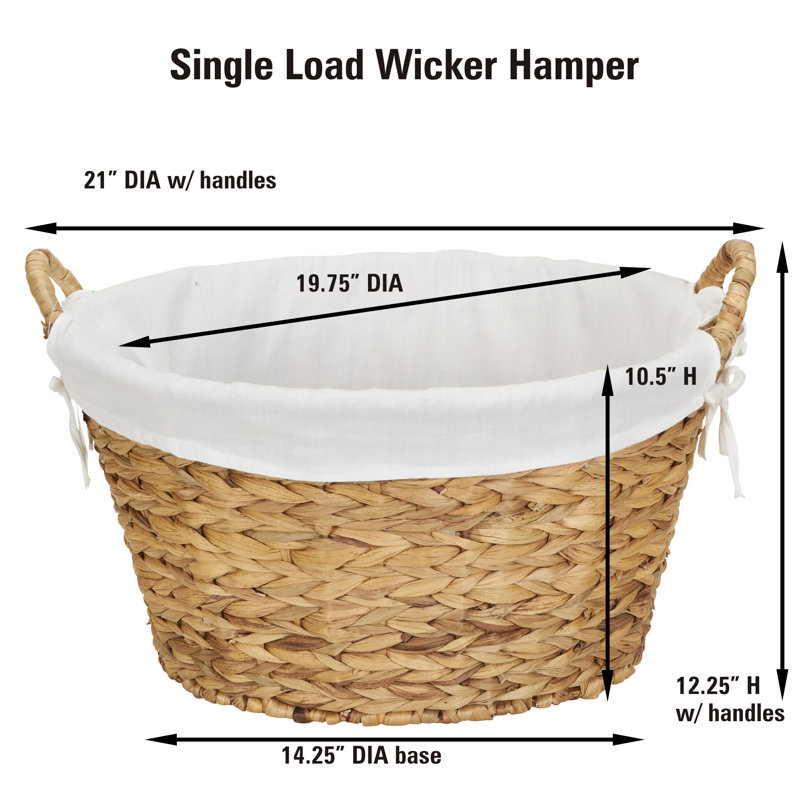 Panier à linge rond naturel, Naturel