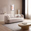 2 + 2 + 1, canapé moderne et luxueux pour le salon, canapé rembourré en molleton beige pour bureau à domicile, beige clair