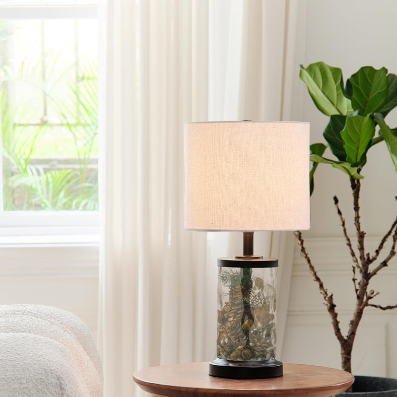 Lampe de table en verre Loydene