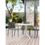 Holiday - Fauteuil empilable moderne en plastique 4 pièces pour une utilisation intérieure / extérieure - Dossier ergonomique à lattes, matériau PP toutes saisons, gris chaud - Patio, balcon, café-518754463