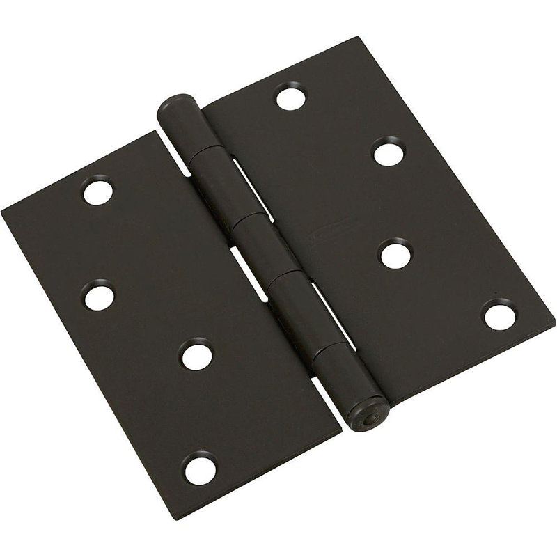 Charnière de porte simple 4 po H x 4 po, Bronze huilé