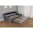 Twin Size Daybed With Trundle, Upholstery Daybed With LED Light And Charging Station, Velvet Daybed With Wood And Metal Frame