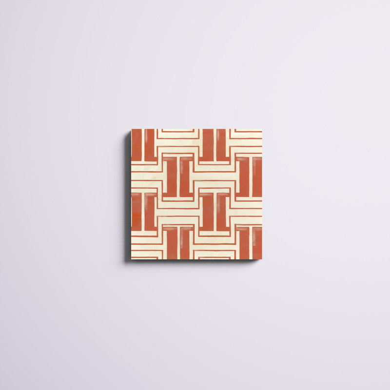 «Retro Blockprint V», impression sur toile, H 20 po x l 20 po