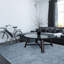 Tapis décoratif bleu tissé à la main à motif géométrique Tralee-1761791354