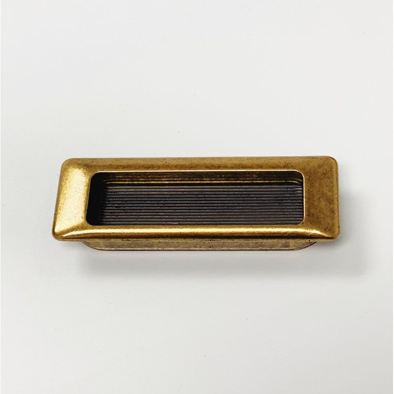 3" Center to Center Recessed Pull in Antique Brass