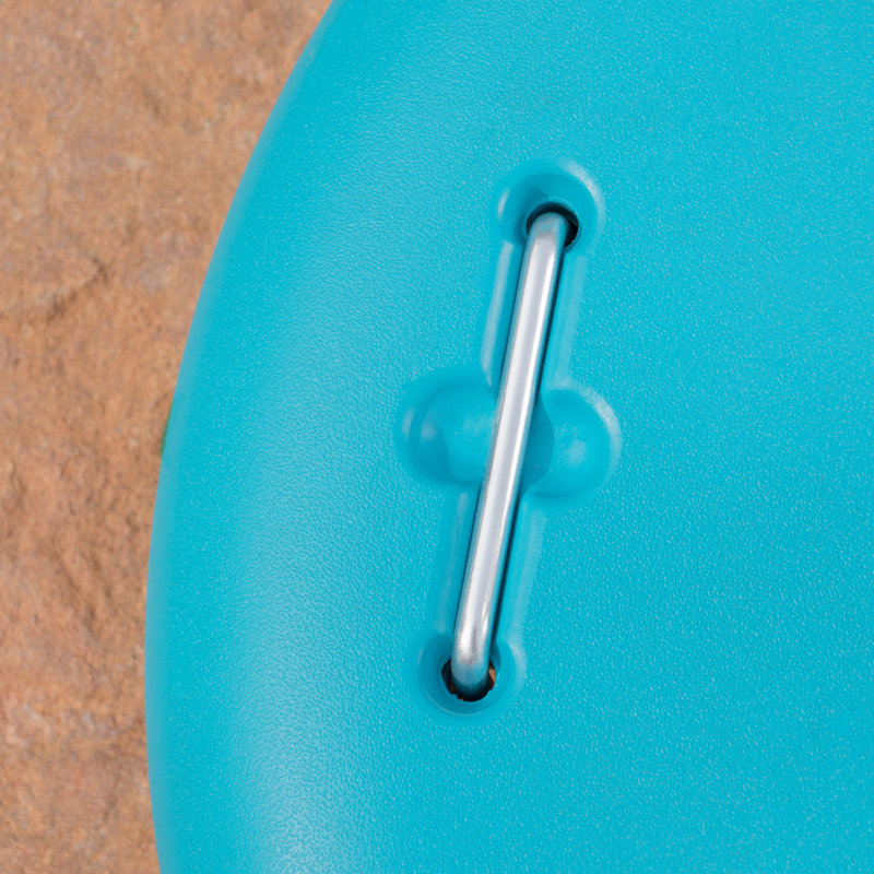 Base de parasol en béton robuste - support en acier inoxydable, bleu sarcelle, 22,28 po x 22,28 po x 16,76 po, peut accueillir un poteau de 1,6 po à 2,2,2 po, un support réalisable jusqu'à 11 pi P 22,28 po x l 22,28 po x H 16,76 po, convient au diamètre maximal
