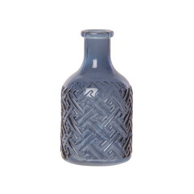 Vase de table en verre mauve intérieur / extérieur 6 po
