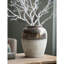 Vase rond en céramique brun Sienna