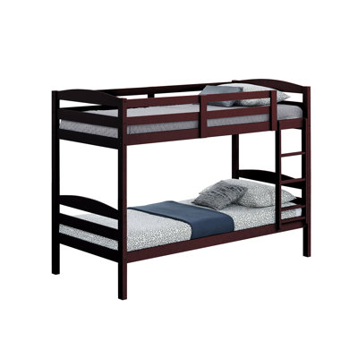 Twin Over Bunk Bed With Transitional Arch Design, Finish, Solid & Engineered Wood, Joint, Bedroom Furniture Bed, Style, Insert Lock Joint