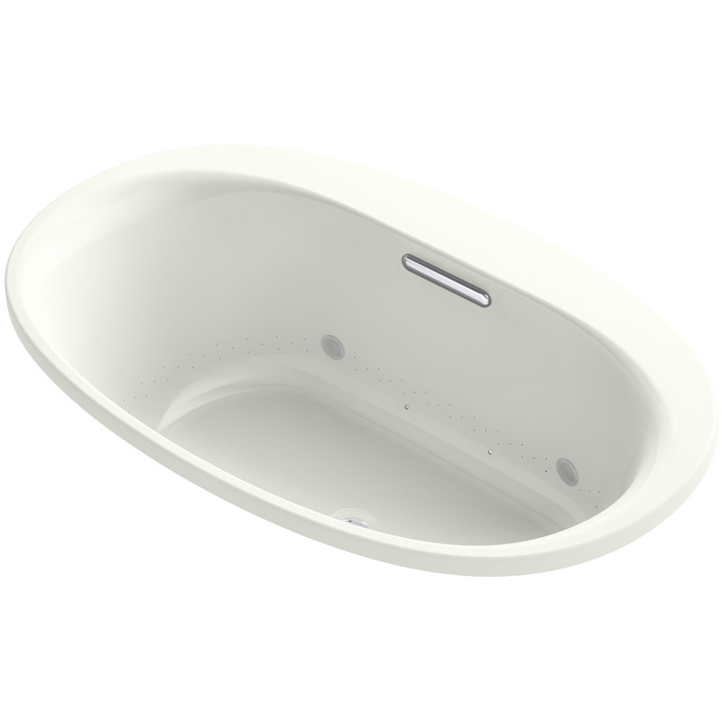 Baignoire encastrée ovale VibrAcoustique avec surface chauffante de style bain de soleil Underscore®, Dune