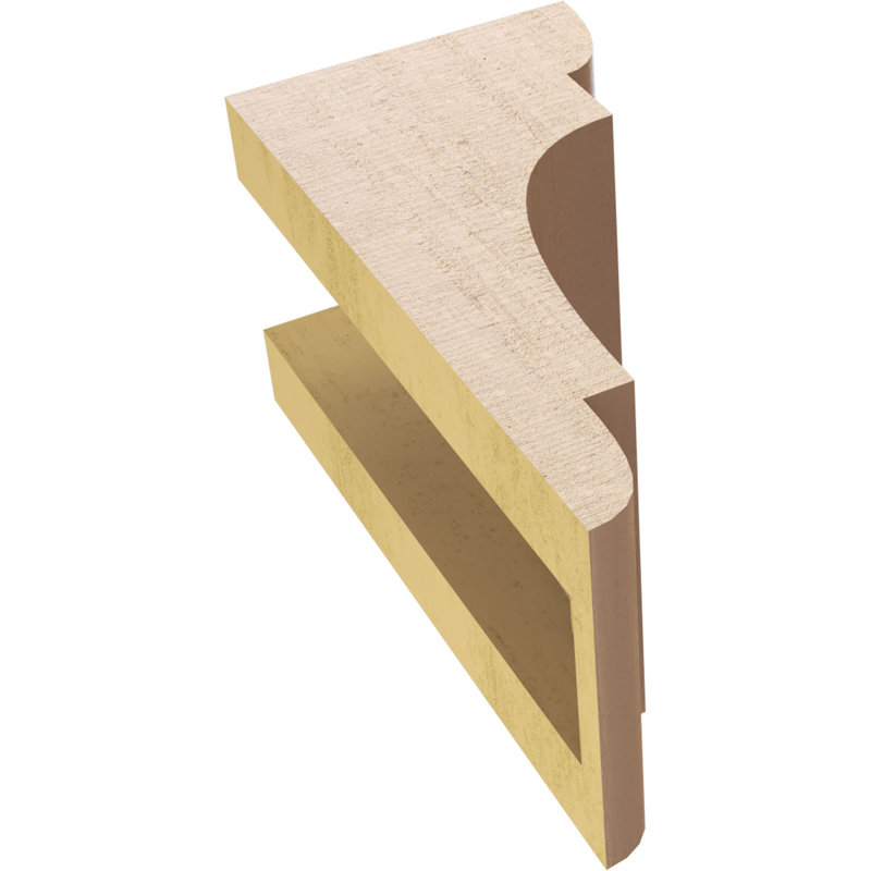 New Brighton cèdre brut grain de bois TimberThane Corbel, apprêté brun clair, H 8 po x l 4 po x P 4 po