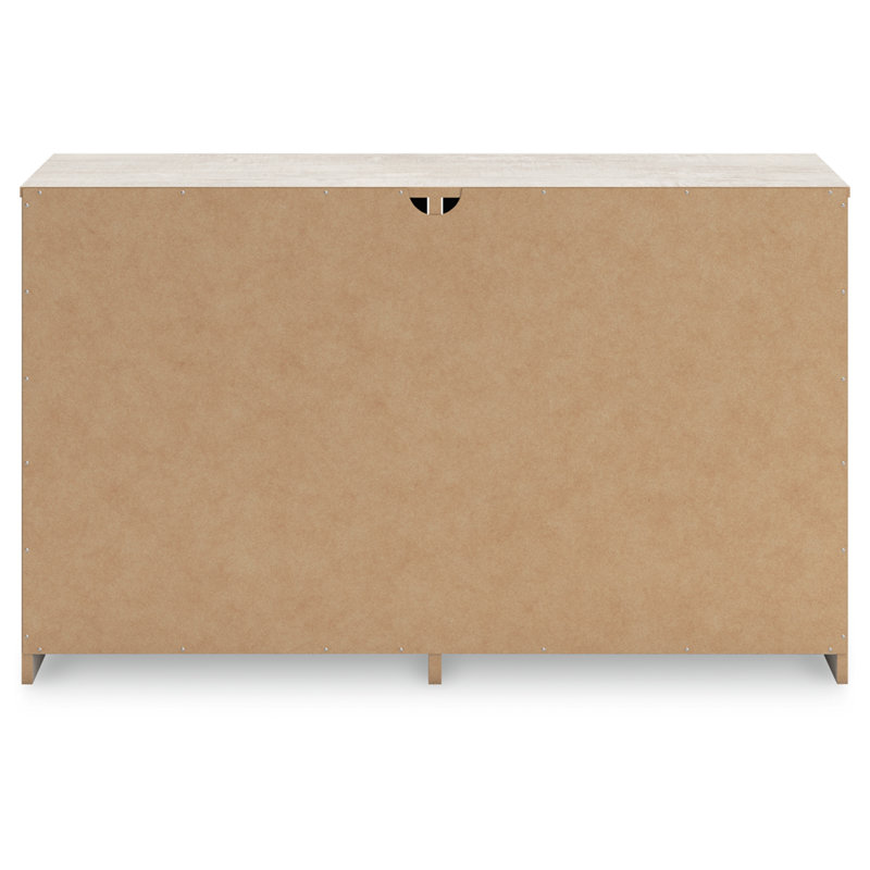 Gray Oak Grain 6-Drawer Modern Farmhouse Dresser