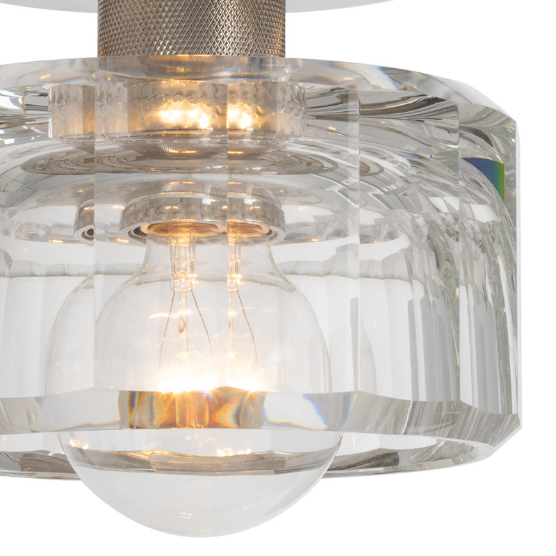 Plafonnier encastré en cristal Bijoux, Nickel