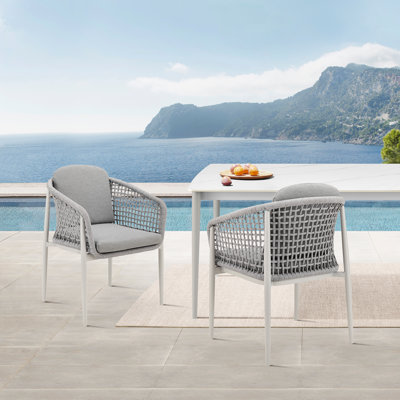 Chaise de patio avec coussin Caraker