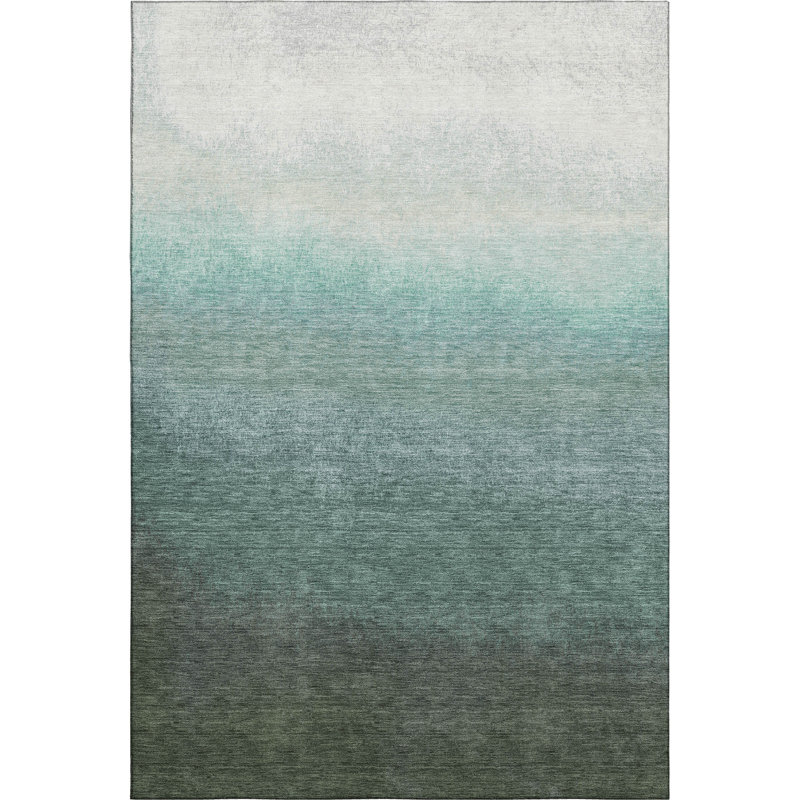 Premium Machine Washable Ariel Ombre Rug, Rectangle 10' x 14'