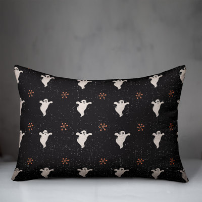  Retro Ghost Pattern Abstract Lumbar Pillow