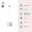 Luminaire suspendu noir à intensité variable 10 po Pablo-129638110