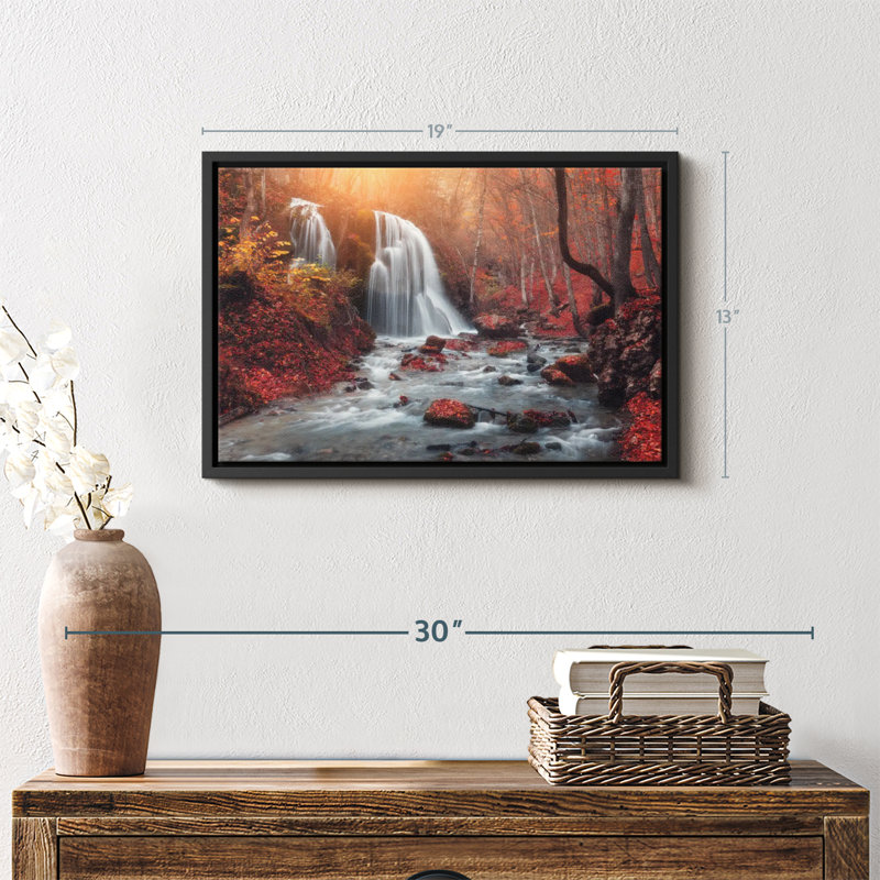 Bien-être «Waterfall In Autumn», H 19 po x l 13 po