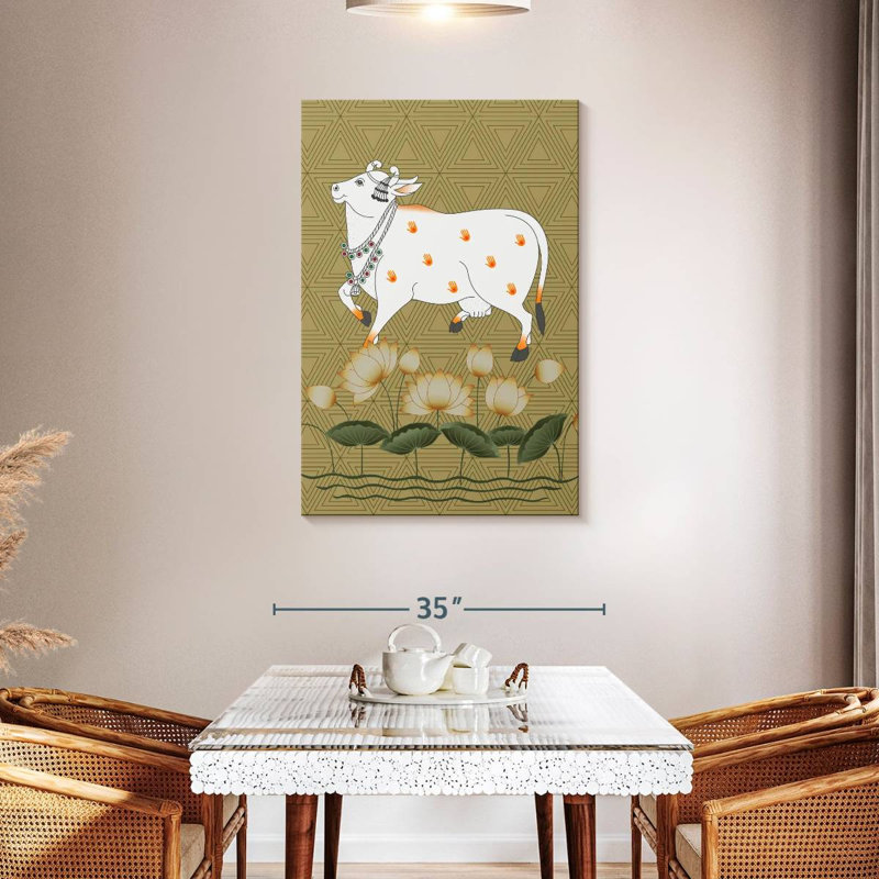 Brampt Framed Cow, 45" H x 30" W