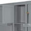 Lits simples escamotables doubles avec armoires et tablettes, gris