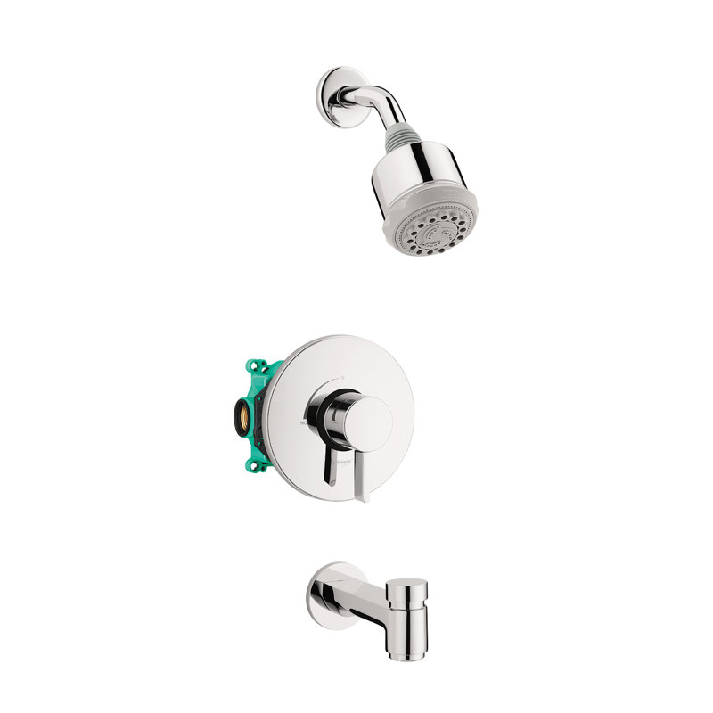 Clubmaster Pressure Balanced Tub and Shower Faucet with Rough-in Valve, Chrome