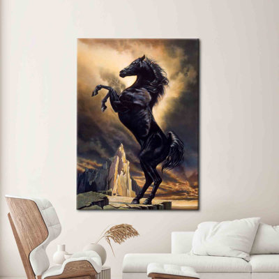 Stunning Stallion Canvas Print Featuring Artistic Animal Decor Ideal For Horse Lovers and Enthusiasts Seeking Unique Wall Art