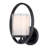 Renelso 1 Light Black Transitional Wall Sconce White Glass