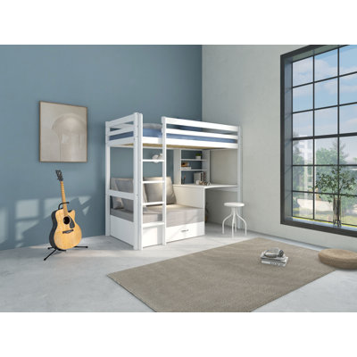 Luper European Single (90 X 200 Cm) High Sleepers with Desk Included